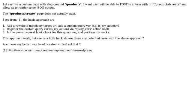 Wordpress: Best way to hook a custom url? смотреть онлайн