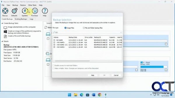 How to Create and Restore a Windows Backup Image Using the Free Macrium Reflect Software