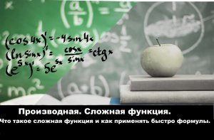 ВЫСШАЯ МАТЕМАТИКА. 2.3. Производная. Сложная функция. Формулы и алгоритм.