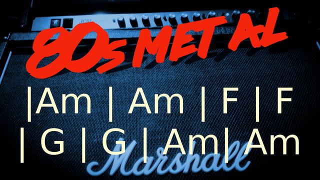 Metal Backing Track In Am - 80s Style Heavy Metal Track