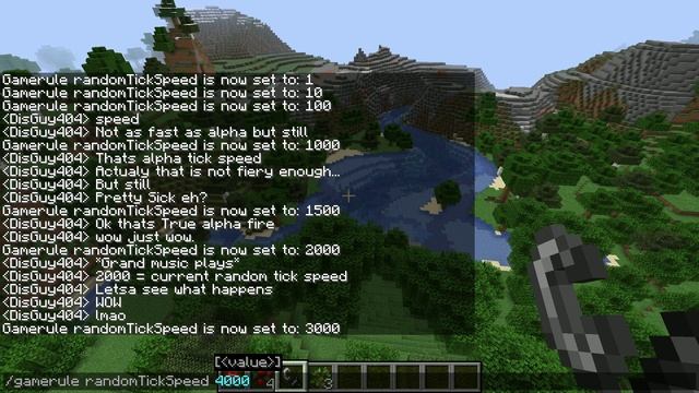 Pissing around with The Random Tick Speed Gamerule in Minecraft Java Edition 1.14.4 смотреть онлайн