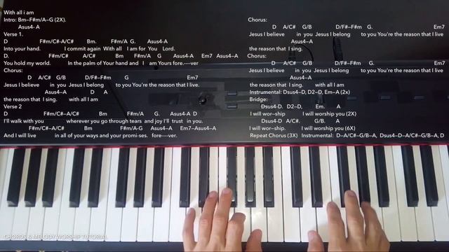 With All I Am Hillsong Piano Cover Chords and Melody смотреть онлайн
