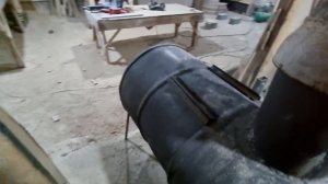 Печка из бочки  200 литров