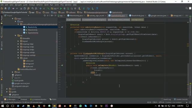 Google Sign In With Firebase part 3 смотреть онлайн