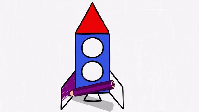 How to draw Rocket Ship. Draw with Steve. Teaching Cartoon how to draw and paint. смотреть онлайн