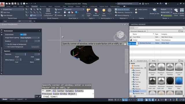 AutoCAD Rendering - Basic settings - Material & Texture apply смотреть онлайн