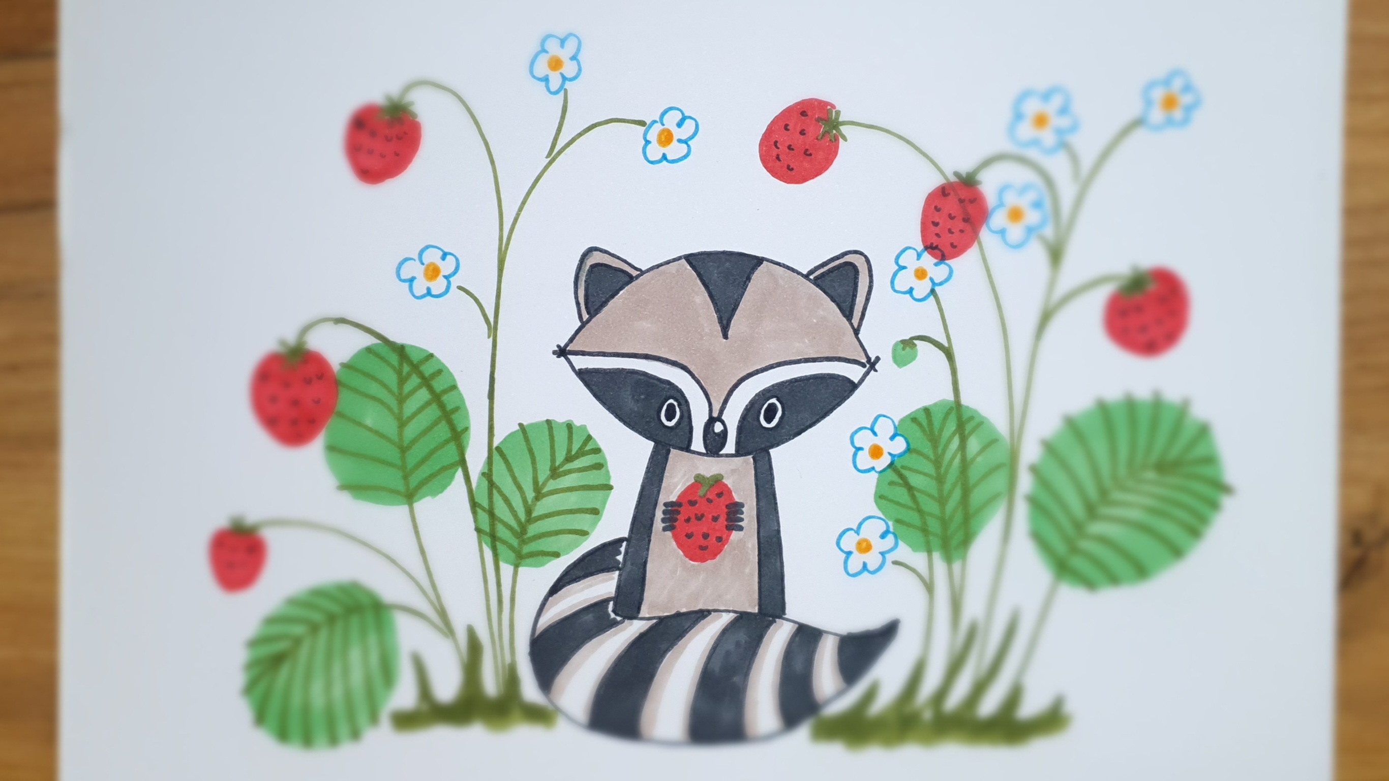 Научу рисовать Милыйого енота ОЧЕНЬ ПРОСТО! ? смотреть онлайн