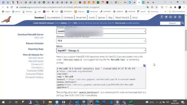 Actualizar o instalar mariadb/mysql en Centos OS Linux смотреть онлайн