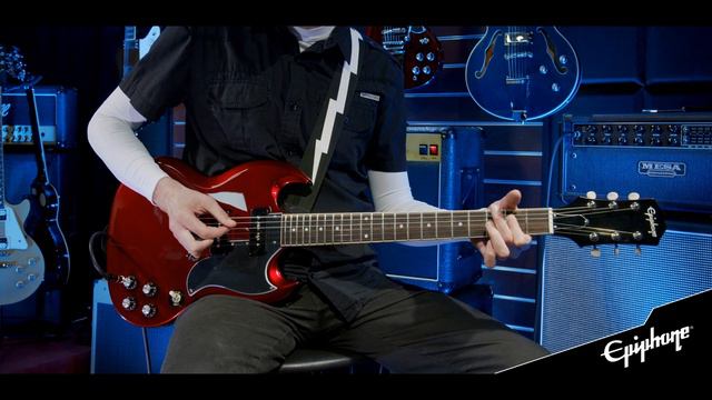 Epiphone SG Special P-90 - Sparkling Burgandy sound & review. смотреть онлайн