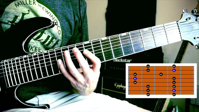 8 String Lesson - 3rd Position Minor Pentatonic смотреть онлайн