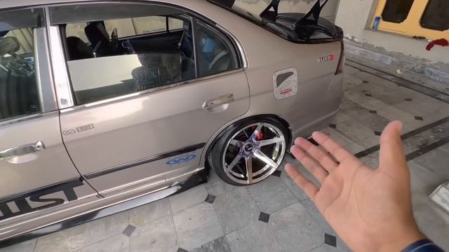 Civic with Bugatti Style Front Bumper Lights || Super Chrome 18” Rims? || Fully Modified Civic 2002 смотреть онлайн