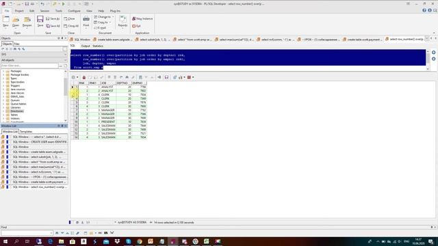 Оконные функции SQL | Аналитические функции row_number / dense_rank смотреть онлайн