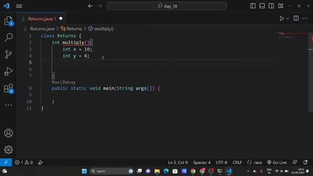 Java Basic to Advanced_018 Return statement and Single Dimension Array смотреть онлайн