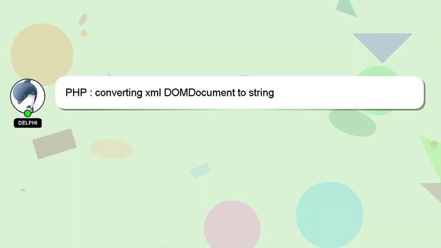 PHP : converting xml DOMDocument to string смотреть онлайн
