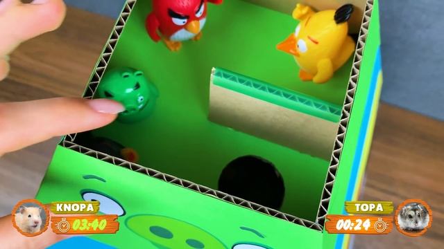 Hamsters in 7 - Level Angry Birds Pyramid Maze смотреть онлайн