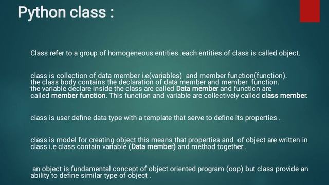 class and object introduction in python смотреть онлайн