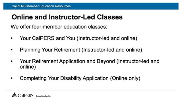 CalPERS Member Education Resources смотреть онлайн