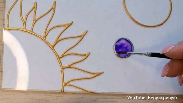 Витраж "Планеты". Витражная роспись. смотреть онлайн