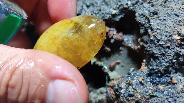 Treasure Hunting Alone In The Mountains. Discover Purple Gems And Crystals