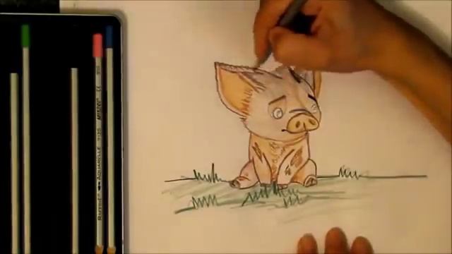 Моана как нарисовать свинку из мультфильма Moana how to draw смотреть онлайн