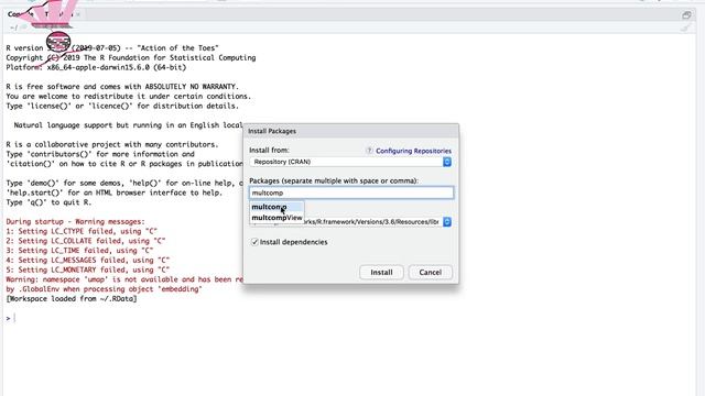 How to install R package multcomp with dependencies смотреть онлайн