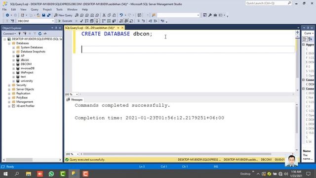 MS SQL Queries(Create & Drop Database) Lecture 5(In Bengali)(বাংলা) смотреть онлайн