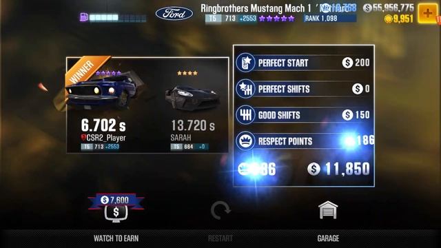 【CSR2】RINGBROTHERS MUSTANG MACH 1 ‘PATRIARC’ • tune & shift • 6.702 смотреть онлайн