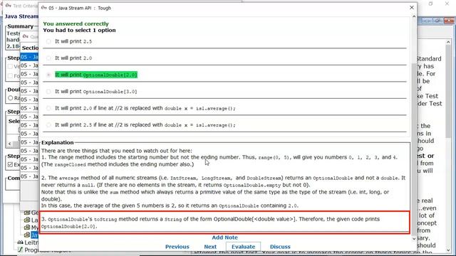 The average() method in IntStream returns an OptionalDouble. (enthuware.ocpjp.v8.2.2023) смотреть онлайн