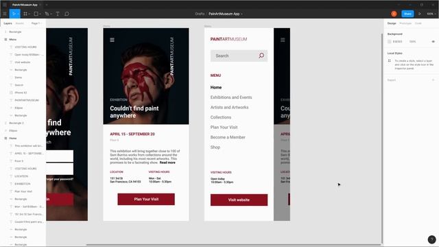 Menu screen - Mobile App UI Design in Figma - 3 of 8 смотреть онлайн
