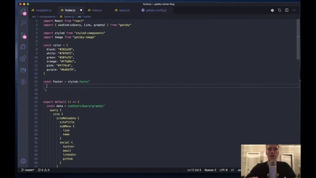 Custom Gatsby Starter Blog Theme - Part 3 - Footer смотреть онлайн