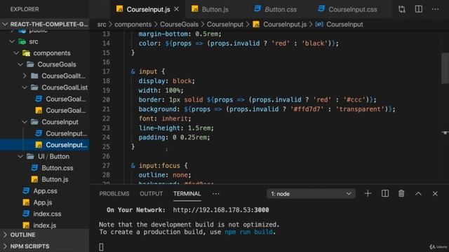 12 Setting Dynamic Inline Styles, Full React Course From Scratch, React.js From beginning to advanc смотреть онлайн