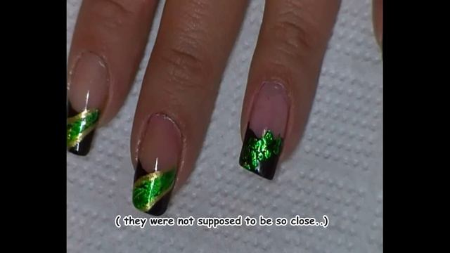Simple nailart - black french with foil смотреть онлайн