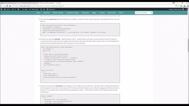Creating a Simple Java Game - Server creation - Part 4 смотреть онлайн