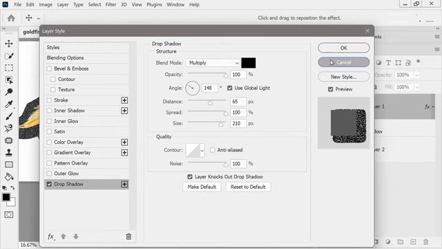 Drop Shadow in Photoshop смотреть онлайн