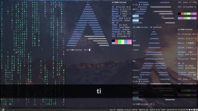ArcoLinux : 438 use python-pywal to color your desktop for a screenshot смотреть онлайн
