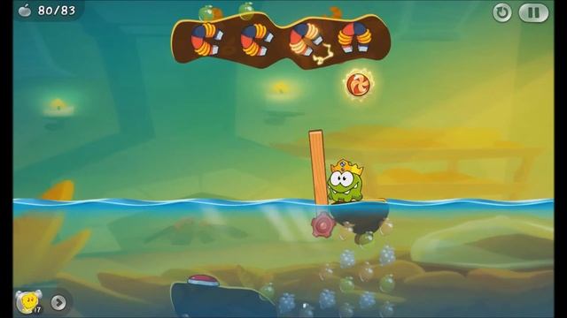 Cut the Rope 2 - Level 148 (3 stars, 83 fruits, 3 stars + don't push buttons) смотреть онлайн