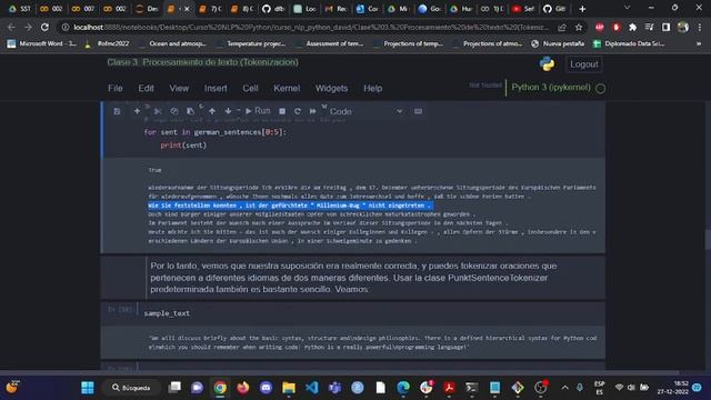 Clase 3. Procesamiento de texto (Tokenizacion) смотреть онлайн