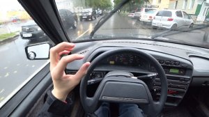 ЕДУ НА ВАЗ 2114 В ДОЖДЬ! ВИД ОТ ПЕРВОГО ЛИЦА