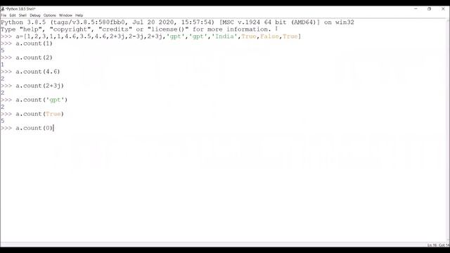 14 -count( ) ,index( ) methods of list in Python смотреть онлайн