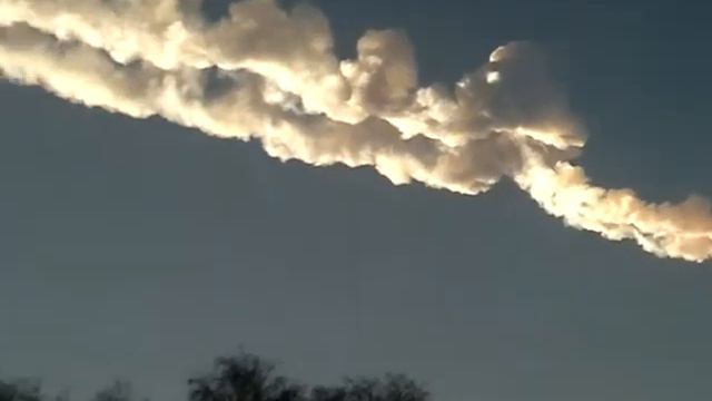 2013 02 15 След от метеорита над Челябинском смотреть онлайн