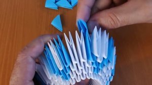 Модульное оригами яйцо на подставке (подставка). Оригами пасхальное яйцо.