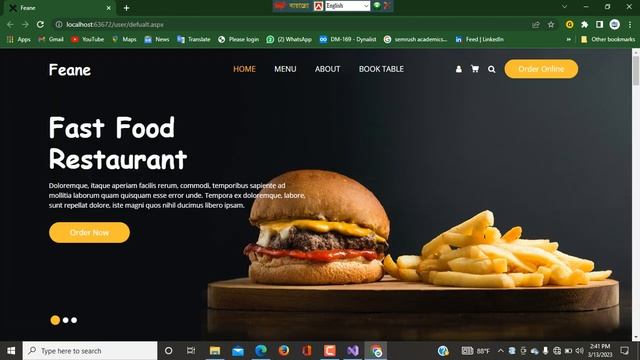 online food order website Asp.net C# and Sql server part 2 смотреть онлайн