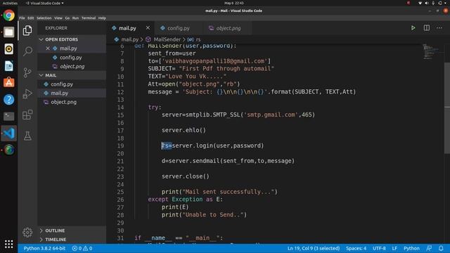 Sending Mail through Python Programm | Python Scripts смотреть онлайн