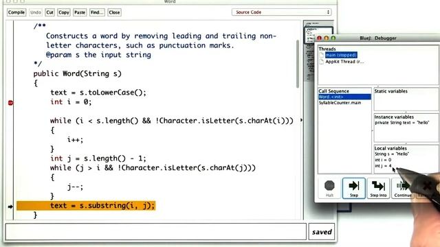 Using the Debugger with Sara 1 - Intro to Java Programming смотреть онлайн