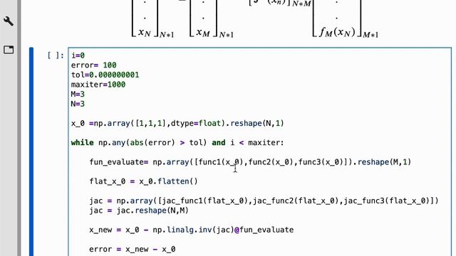Multivariate Newton Rhapson in Python смотреть онлайн
