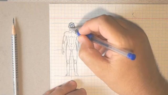 Рисую фигуру мужчины.Шаблон для лепки из пластилина различных персонажей. смотреть онлайн