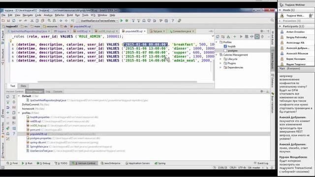 Профили в Spring и Maven: добавления HSQLDB. смотреть онлайн
