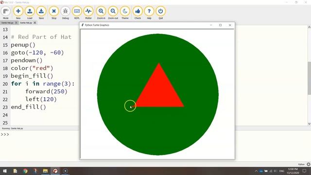 Python Turtle - Code a Santa Hat смотреть онлайн
