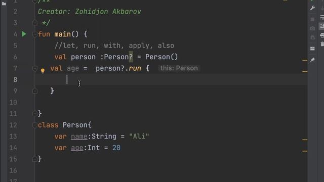 Scope functions - Skop funksiyalar. смотреть онлайн
