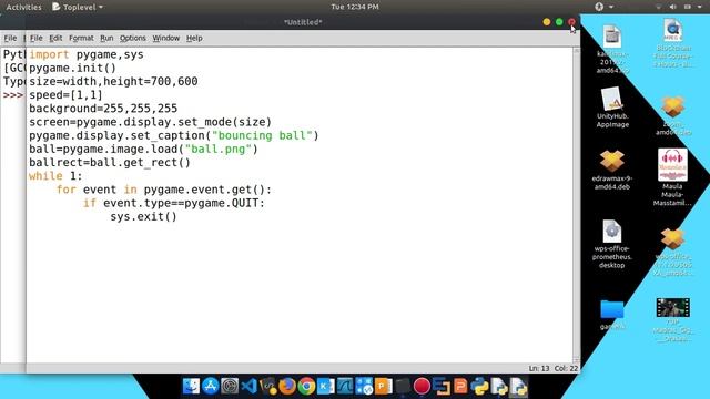 simulation of bouncing ball useing pygame | Tamil | Quick Through смотреть онлайн